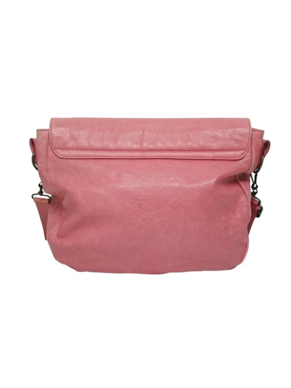 Balenciaga Folk Shoulder Bag Leather Pink Antique Gold